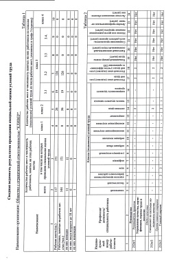 Special assessment of working conditions 2020